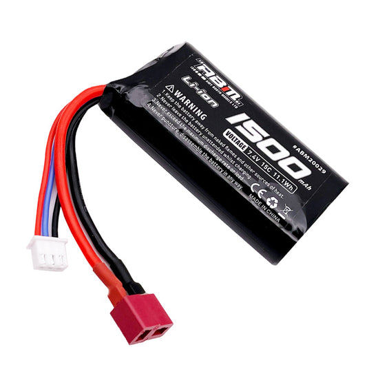 ABM Li-ion 18650-7.4V 1500mAh 15C 11.1Wh T-plug