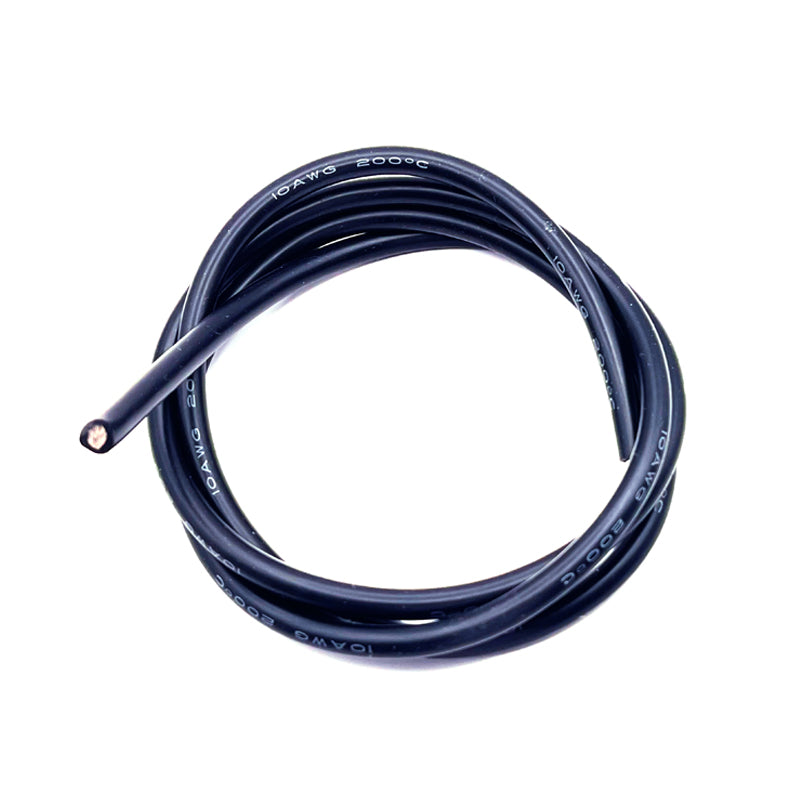ABM 10awg SUPER FLEX BLACK SILICONE WIRE 1 metre