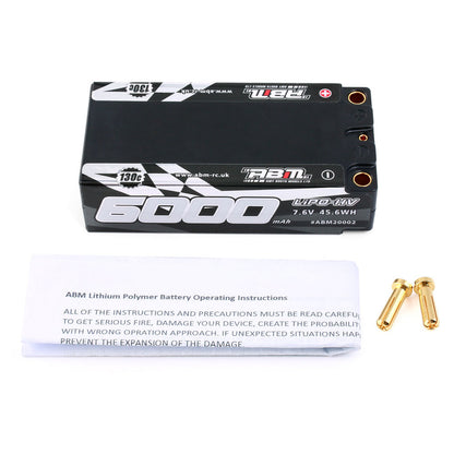 ABM 6000 Shorty 7.6v Lipo-HV 130c 5mm Connectors