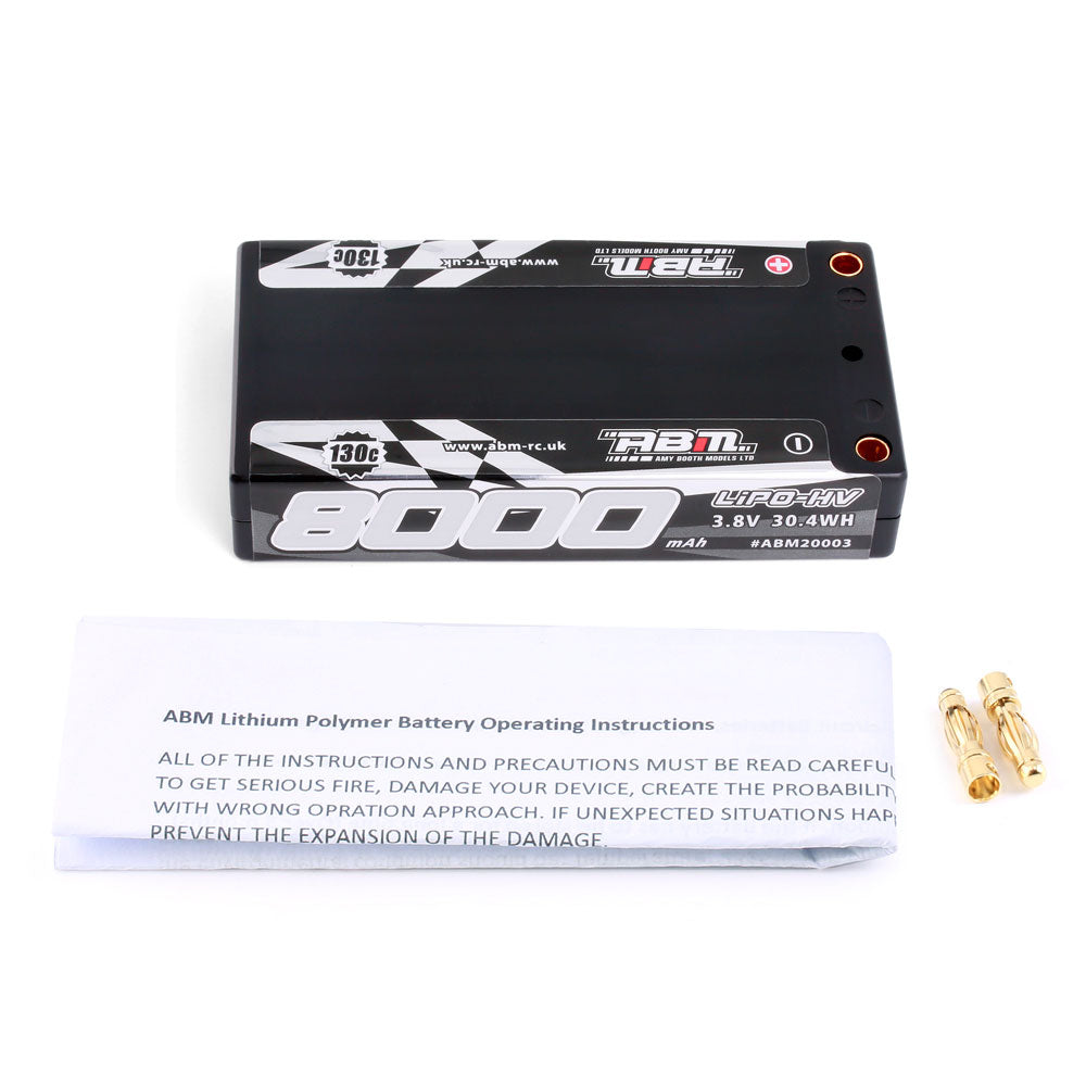 ABM 8000 Pan Car Style 3.8V Lipo-HV 130c 4mm Connectors