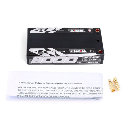 ABM 8000 Pan Car Style 3.8V Lipo-HV 130c 4mm Connectors