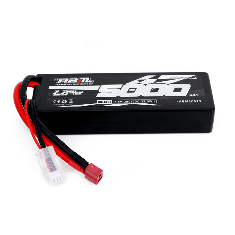 ABM 5000mAh 2S 7.4V 70C Lipo battery with deans connector