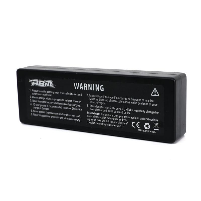 ABM 5000mAh 2S 7.4V 70C Lipo battery with deans connector