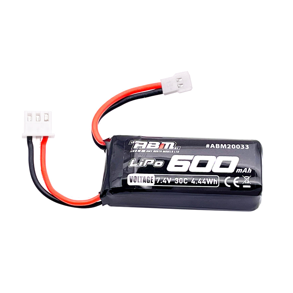ABM 600mah 30C 2S 7.4 Lipo Battery for FTX mini X - Mini XP - Hobbytech CRX18