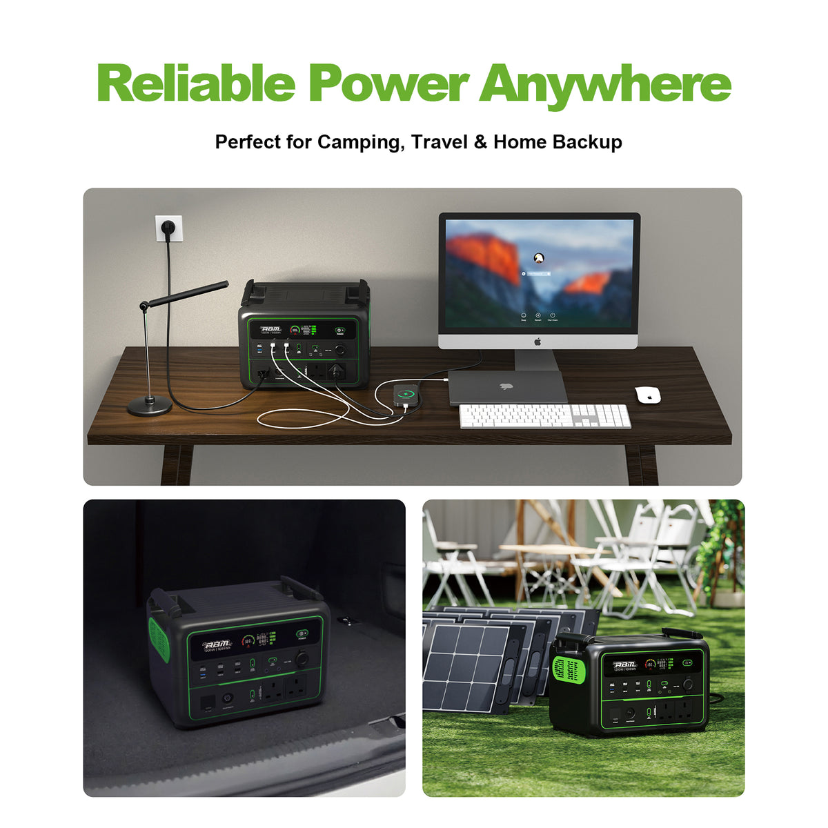 ABM90004 Portable Power Station 1200w - 1008wh LiFePO4