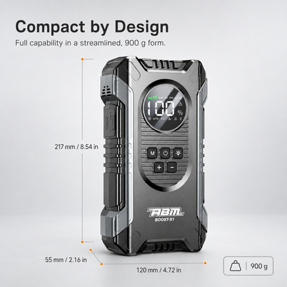 ABM BOOST-X1 Multifunctional Jump Starter & Tyre Inflator