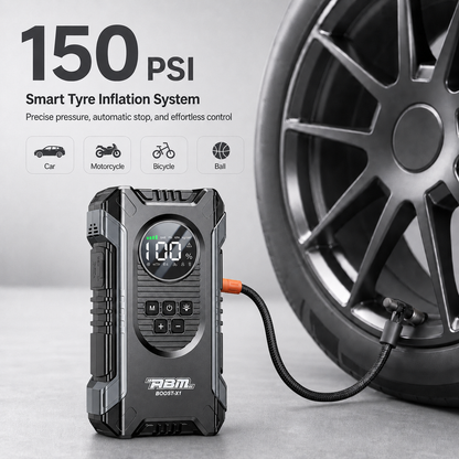 ABM BOOST-X1 Multifunctional Jump Starter & Tyre Inflator
