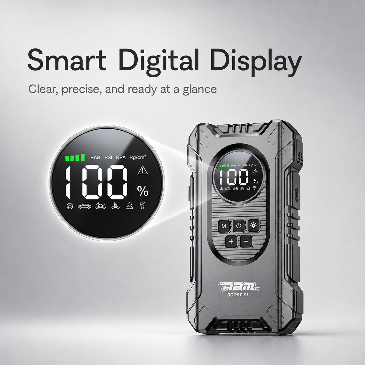 ABM BOOST-X1 Multifunctional Jump Starter & Tyre Inflator