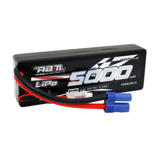 ABM 5000mAh 2S 7.4V 70C Lipo Battery with EC5 connector