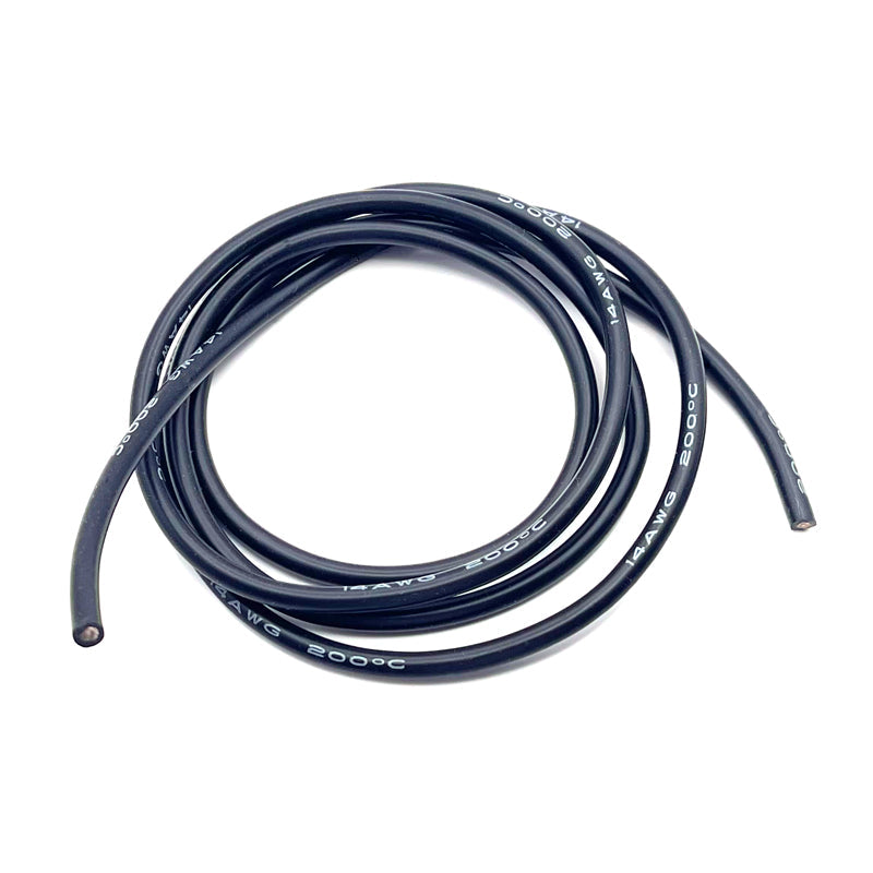 ABM 14awg SUPER FLEX BLACK SILICONE WIRE 1 metre
